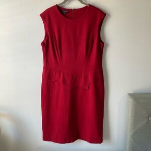 Lafayette 148 NY Sleeveless Red Sheath Dress size M